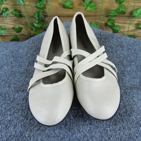 Classique Women Mary Jane Beige Synthetic Sz 7 Medium Gently Used 2025 - Picture 2 of 6